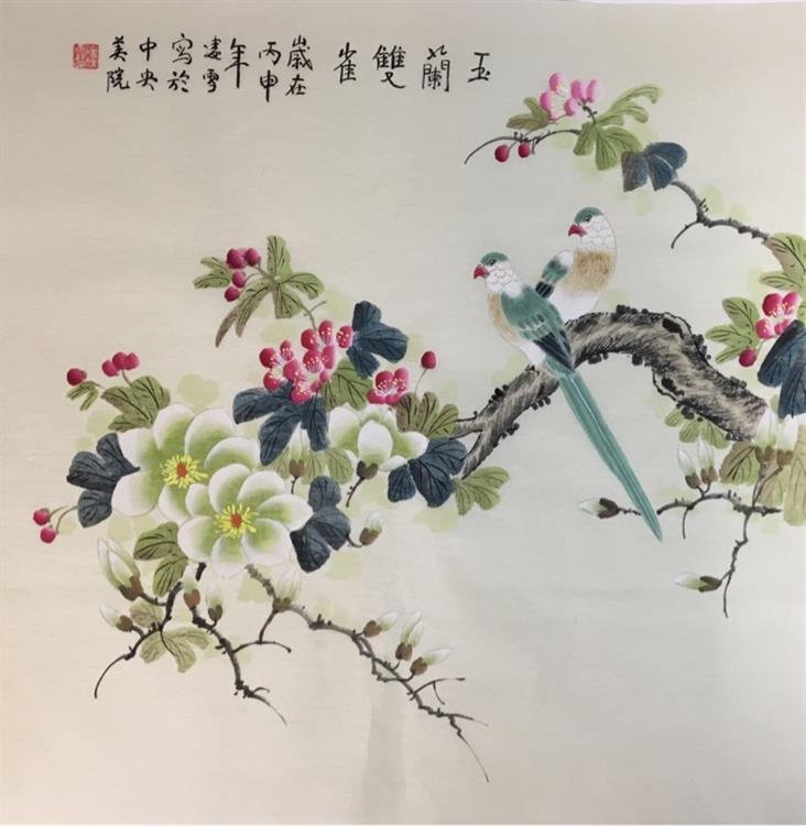 三八妇女节著名工笔画家凌雪作品享受亲民价598元四尺斗方无装裱