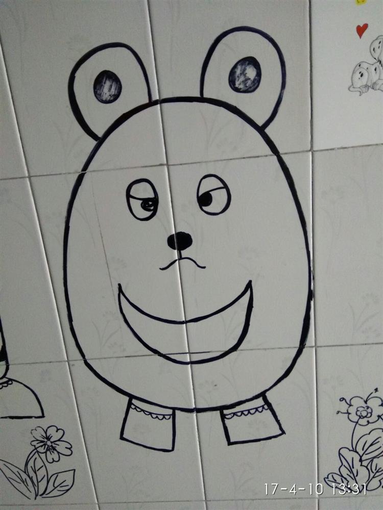 幼儿园墙壁简笔画图片